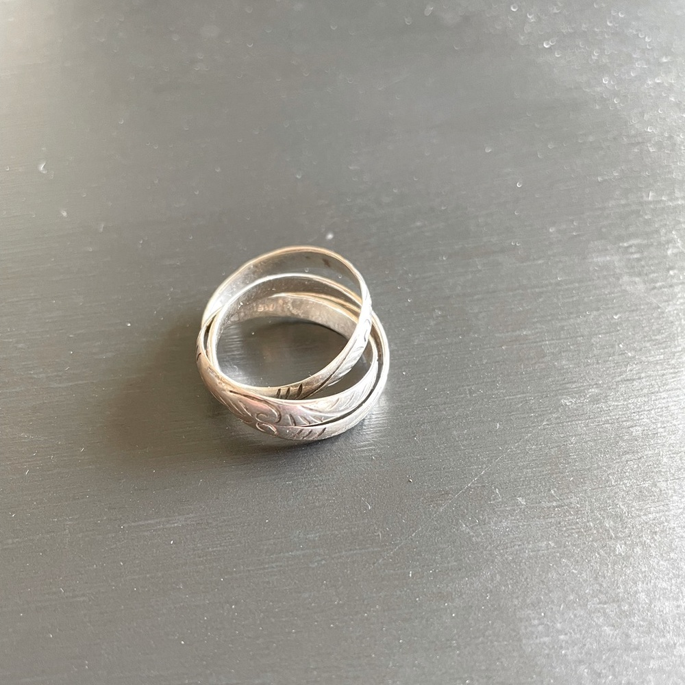 Sterling silver puzzle ring